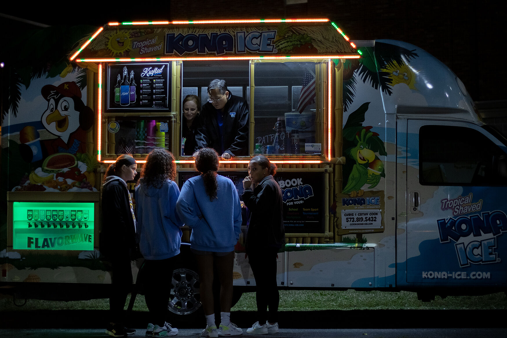 Kaylie Brinkley gets Kona Ice on Friday